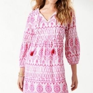 Tommy Bahama pink print sundress (or swim cover)